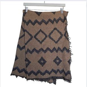 Aritzia Wilfred mosaic diamond wool blanket scarf